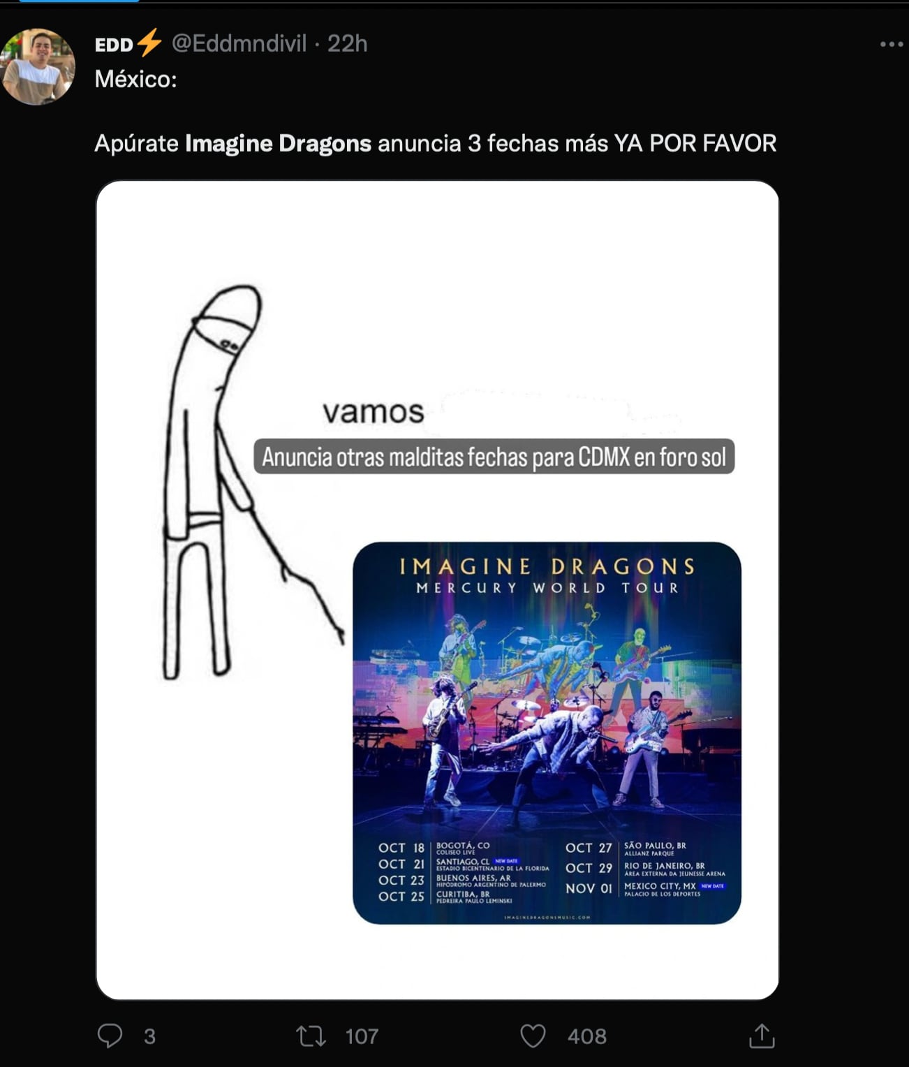 Imagine Dragons agota boletos en preventa y sus fans les exige que abran más fechas en México