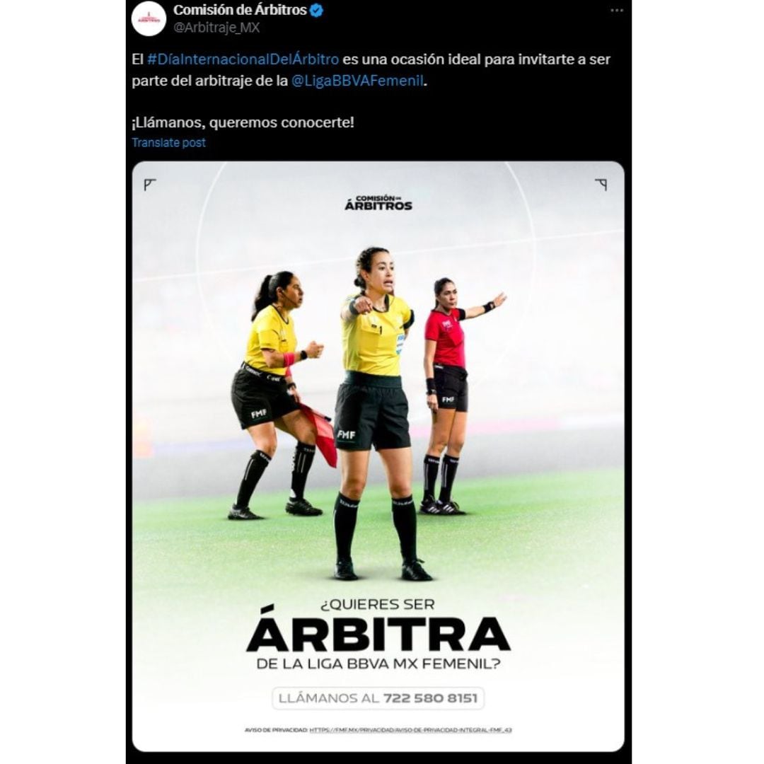 Oportunidad para ser árbitra de la Liga MX Femenil.