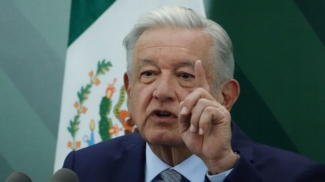 Andrés Manuel López Obrador durante la conferencia matutina desde el búnker del SSPC