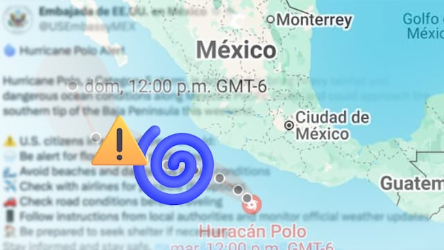 Huracán Polo: Embajada de Estados Unidos emite alerta a sus ciudadanos en México