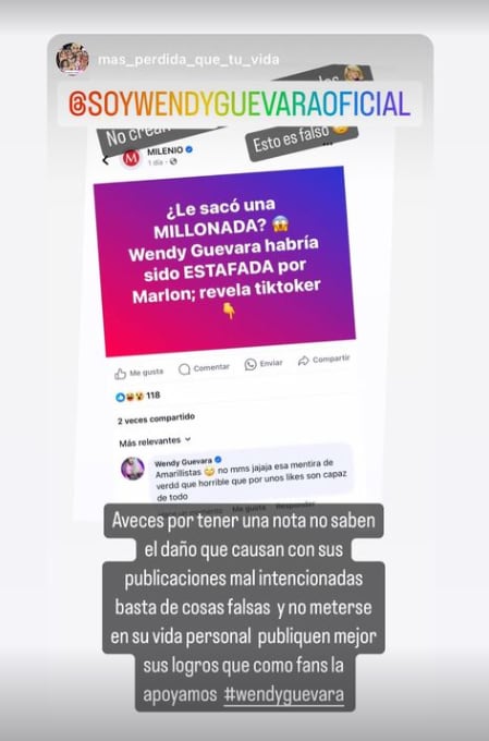Wendy Guevara en Instagram