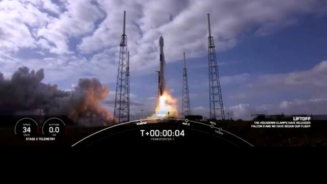 SpaceX lanza cohete con 143 satélites