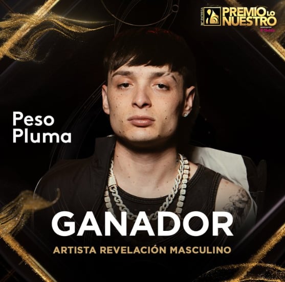 Premios Lo Nuestro 2024: Peso Pluma gana a Artista Revelación Masculino