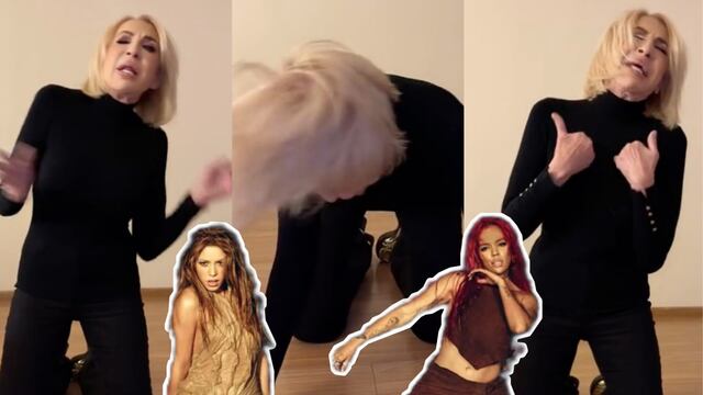 Laura Bozzo hace el paso de Shakira y Karol G en TQG pero no salió como esperaba