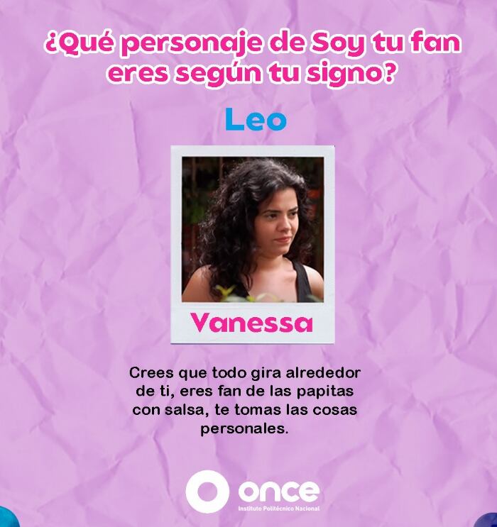 Personaje de 'Soy tu fan' según signo zodiacal