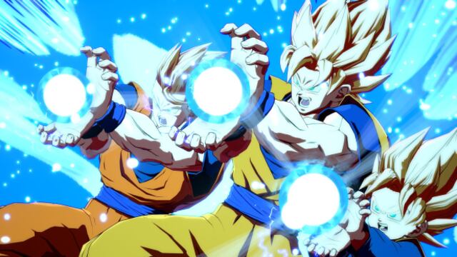 Goku, Gohan y Goten Kame Hame Ha