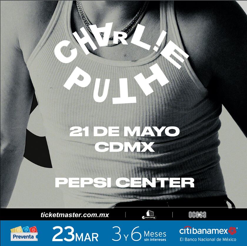 Charlie Puth tendrá una presentación en el Pepsi Center