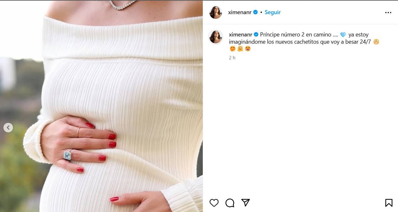 Ximena Navarrete celebra la próxima llegada de su tercer hijo