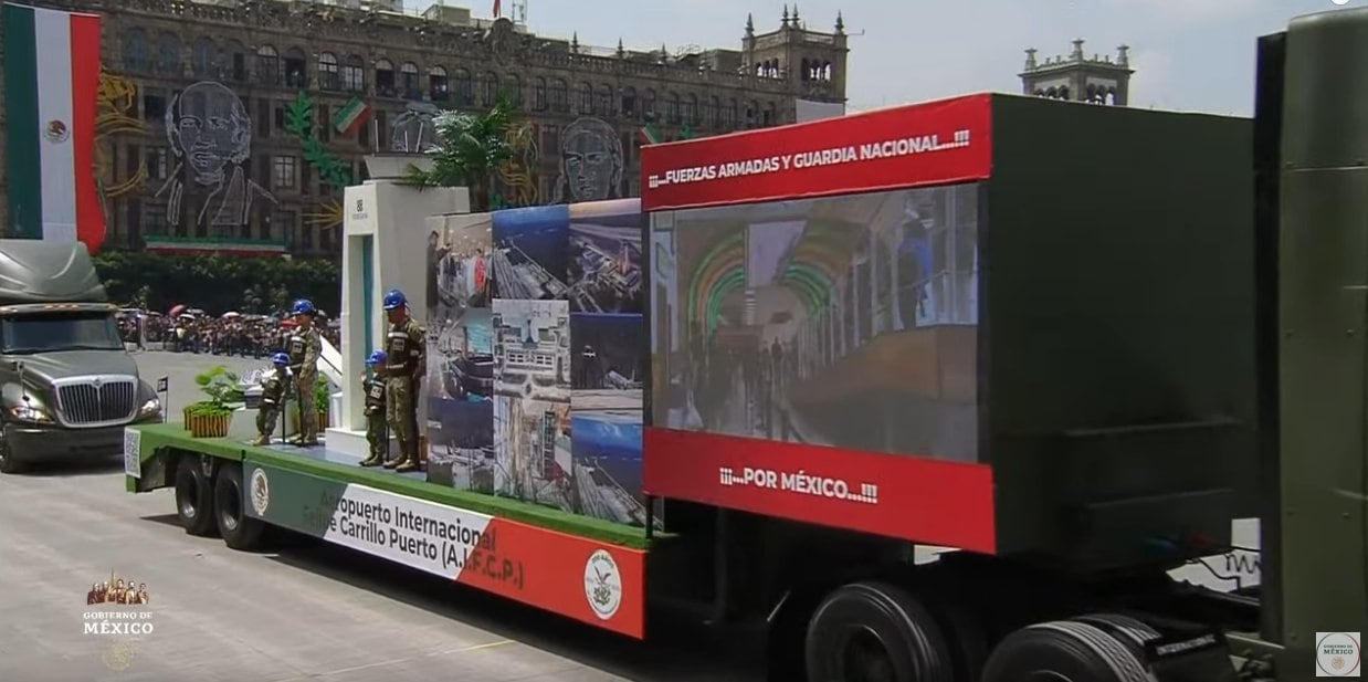 Aeropuerto Felipe Carrillo en Desfile Militar 2024