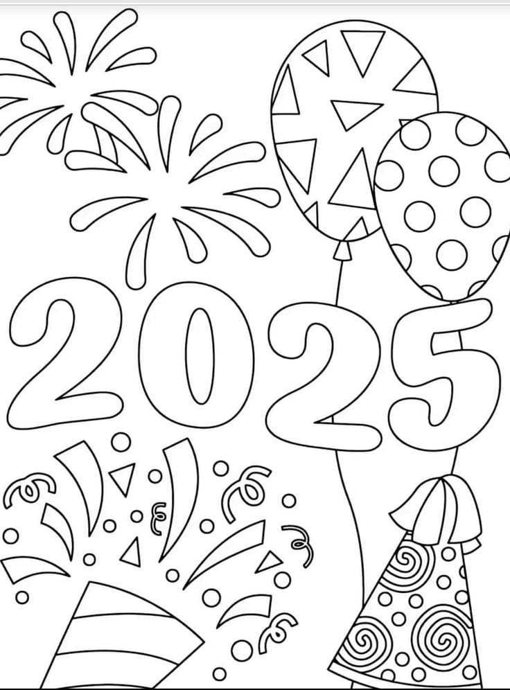 Dibujos de Año Nuevo 2025