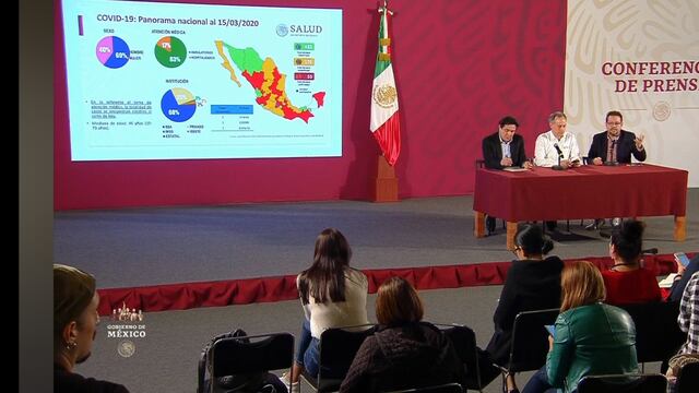 Conferencia en Palacio Nacional.