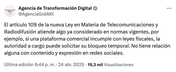 Gobierno aclara el peligroso capítulo de la Ley de Telecomunicaciones