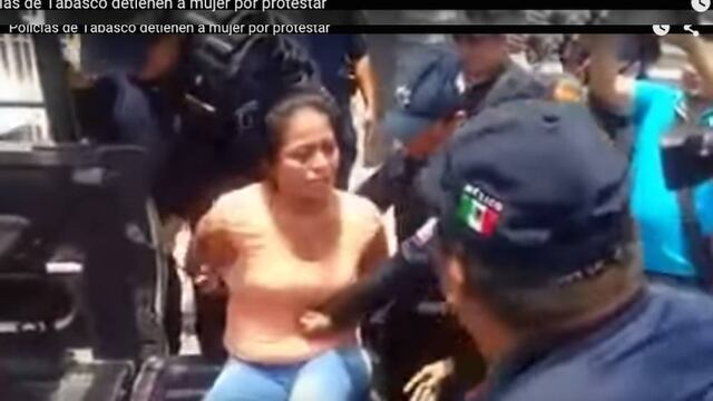 Detienen a indígena por irrumpir en el Congreso de Tabasco exigiendo empleo para su municipio