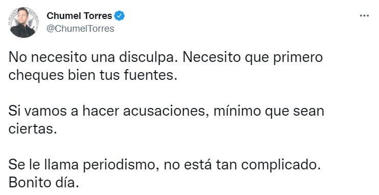 Tuit de Chumel Torres