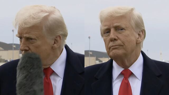 Donald Trump es golpeado con un micrófono por una reportera