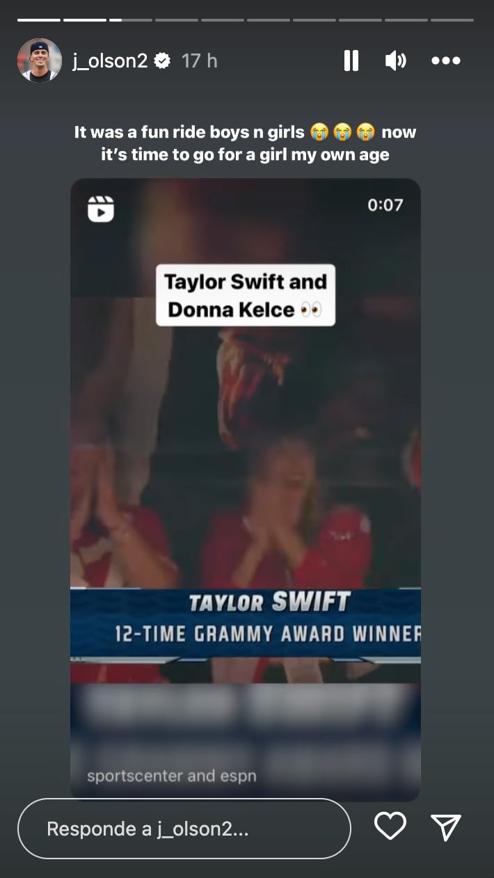 ¿Quién es Jackson Olson, el jugador de béisbol que admitió su derrota con Travis Kelce por Taylor Swift?