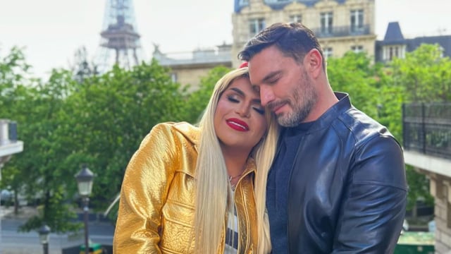 Wendy Guevara y Julián Gil en París