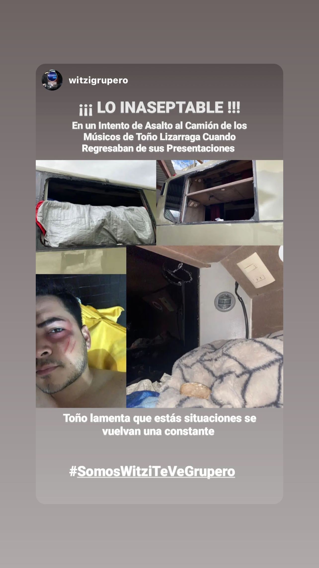 Toño Lizárraga vive intento de asalto en su autobús.