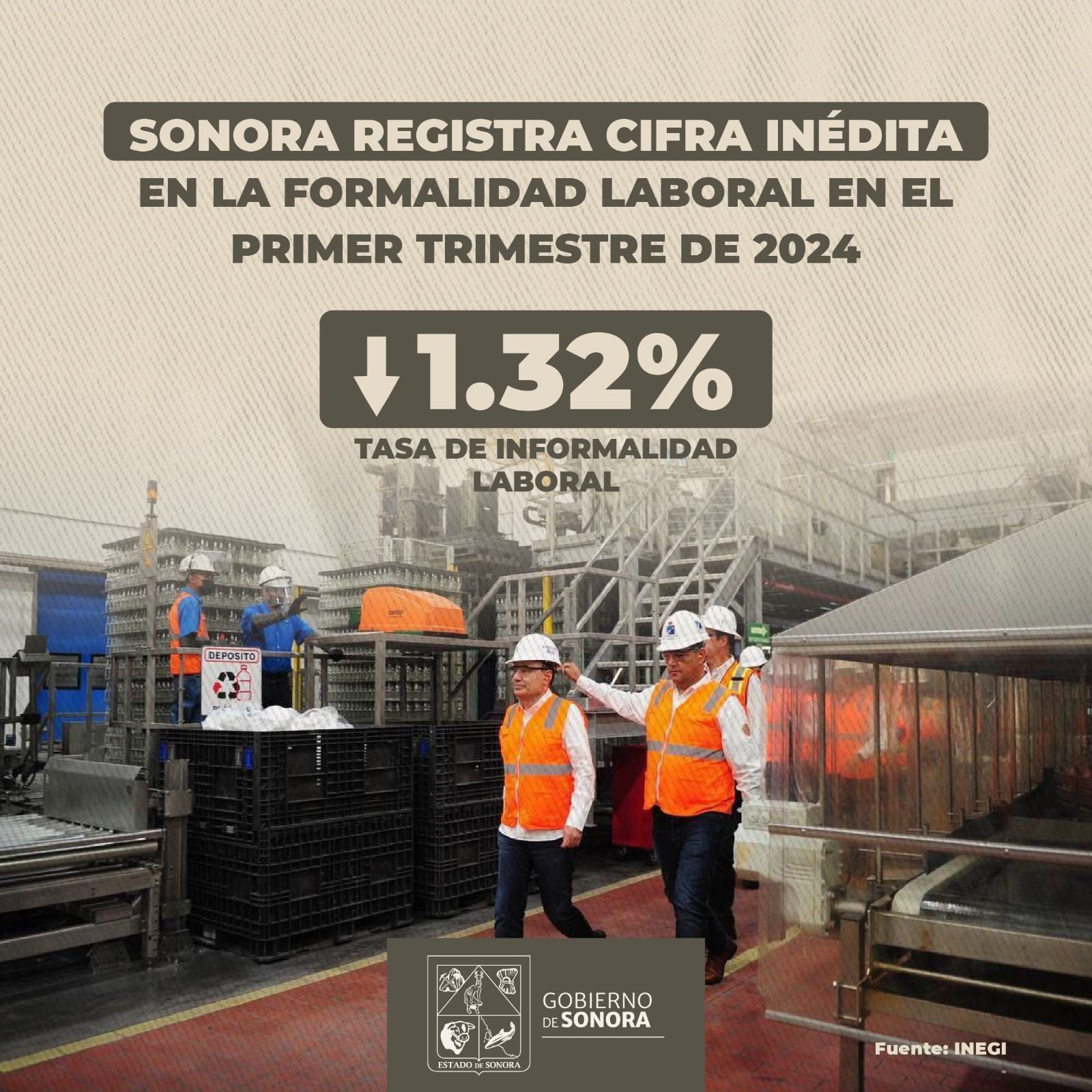 Sonora registra cifra inédita en la formalidad laboral en primer trimestre de 2024
