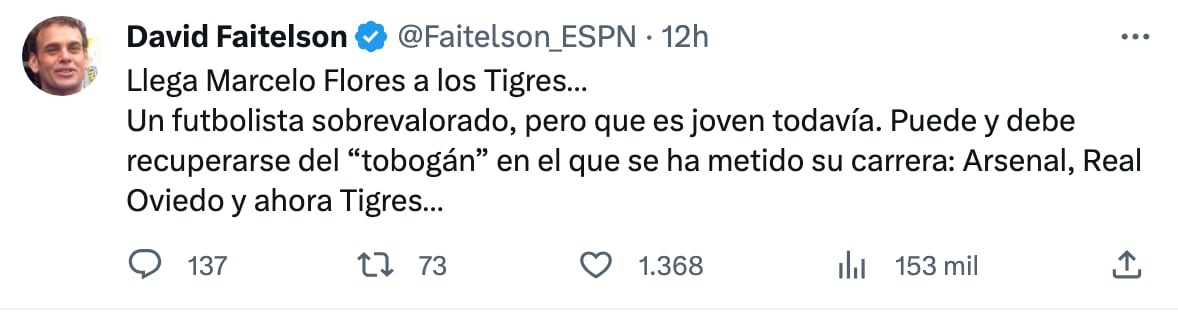 Tuit de David Faitelson