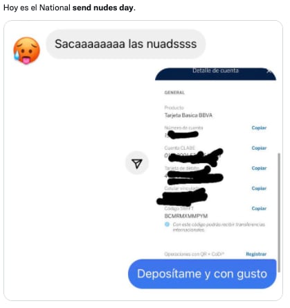 Día internacional de mandar nudes memes