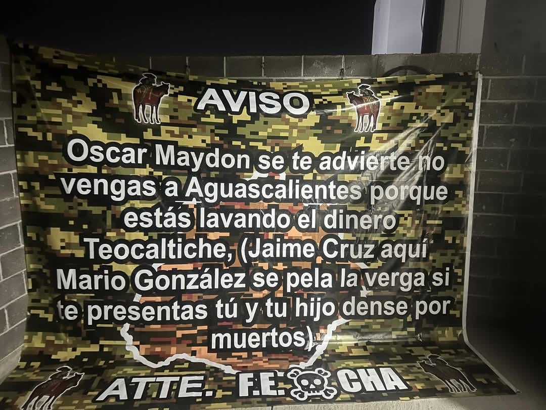 ¿Por qué amenazaron a Óscar Maydon en Aguascalientes?