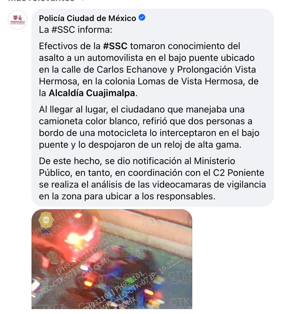 Captan asalto a automovilista en túnel de Santa Fe; queda en video