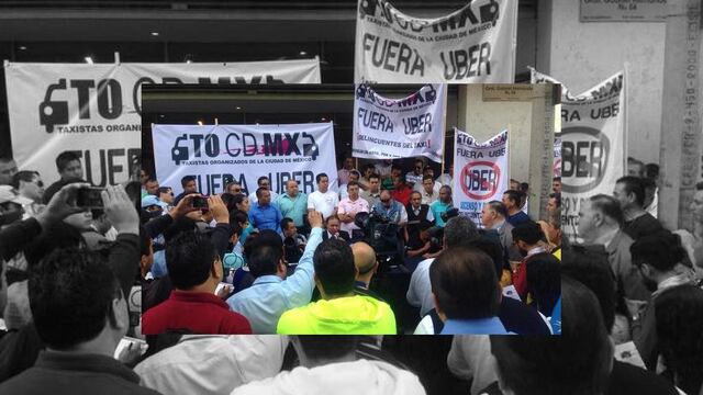 Protesta Uber. PGJDF.