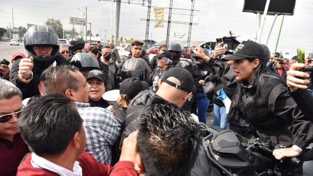 Sandra Cuevas, alcaldesa con licencia de la alcaldía Cuauhtémoc, sostuvo un altercado con locatarios del Central de Abastos