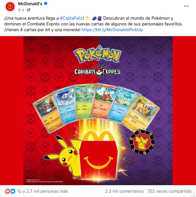 La Cajita Feliz Pokémon de McDonald's México ya está disponible