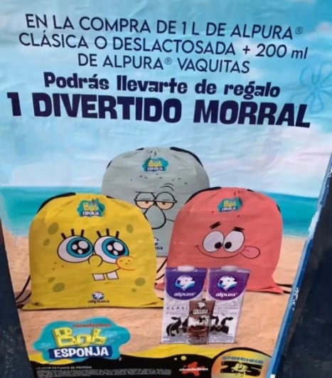 Morral de Bob Esponja y Alpura