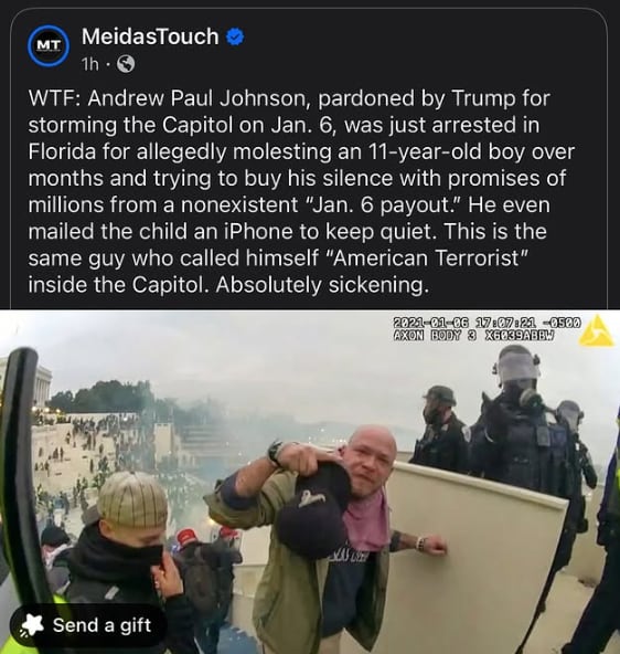 Andrew Paul Johnson está acusado de abusar sexualmente de dos menores de edad