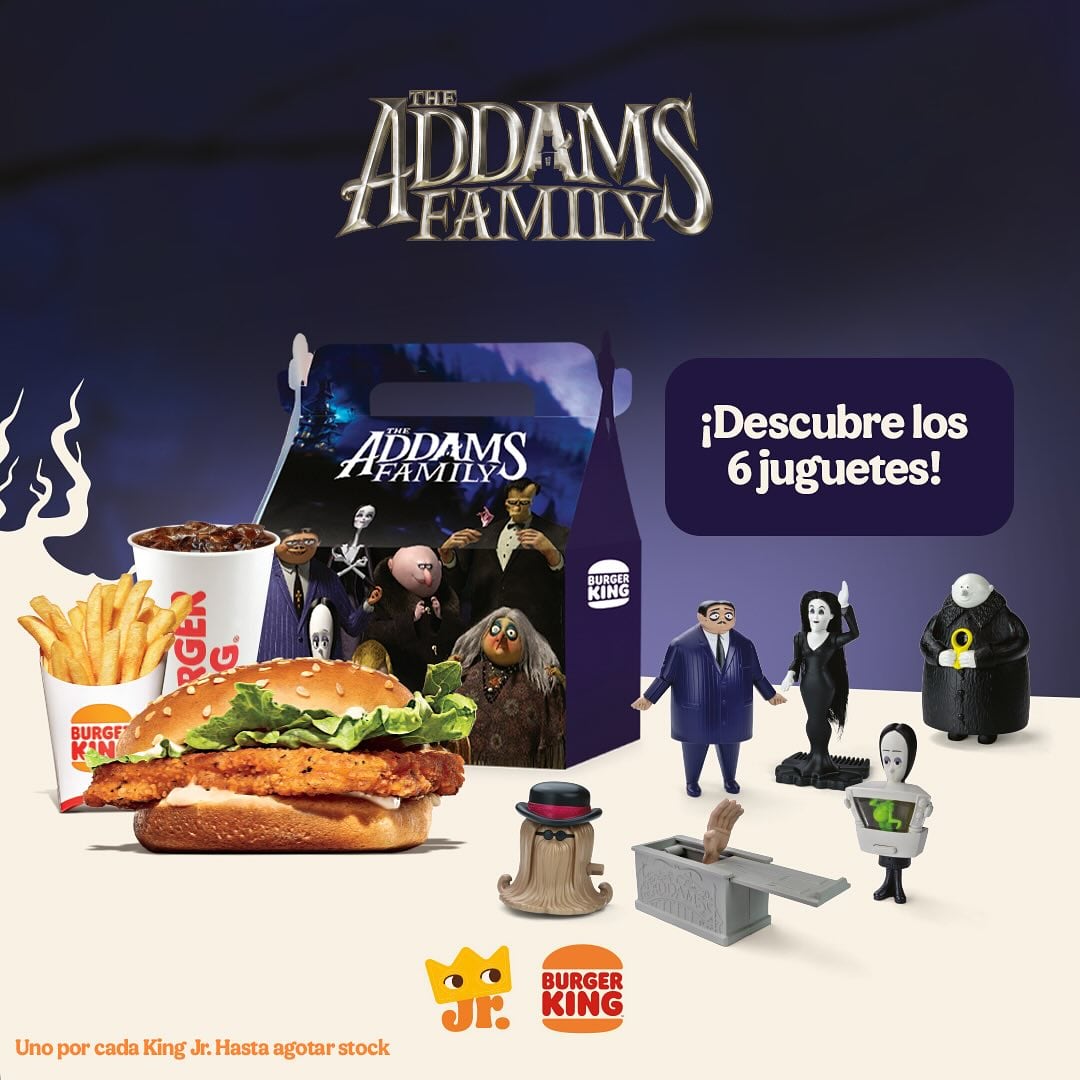 Burger King con Los Locos Addams: Precio y cómo conseguir los juguetes coleccionables de Combo Jr. por Halloween 2024