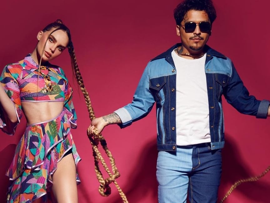 Belinda y Christian Nodal en L' Officiel