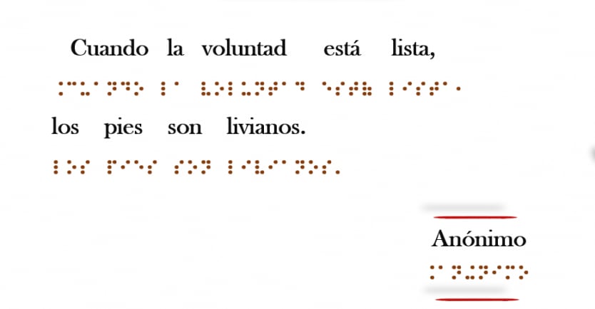 ¿Cómo felicitar en braille? 5 frases cortas y motivadoras que puedes imprimir