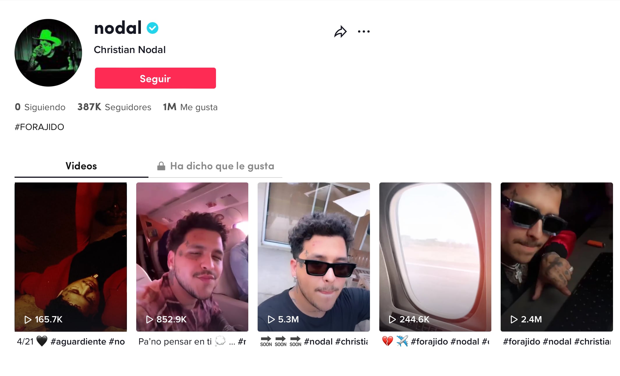 Christian Nodal recurriría a hacker para recuperar su cuenta de TikTok