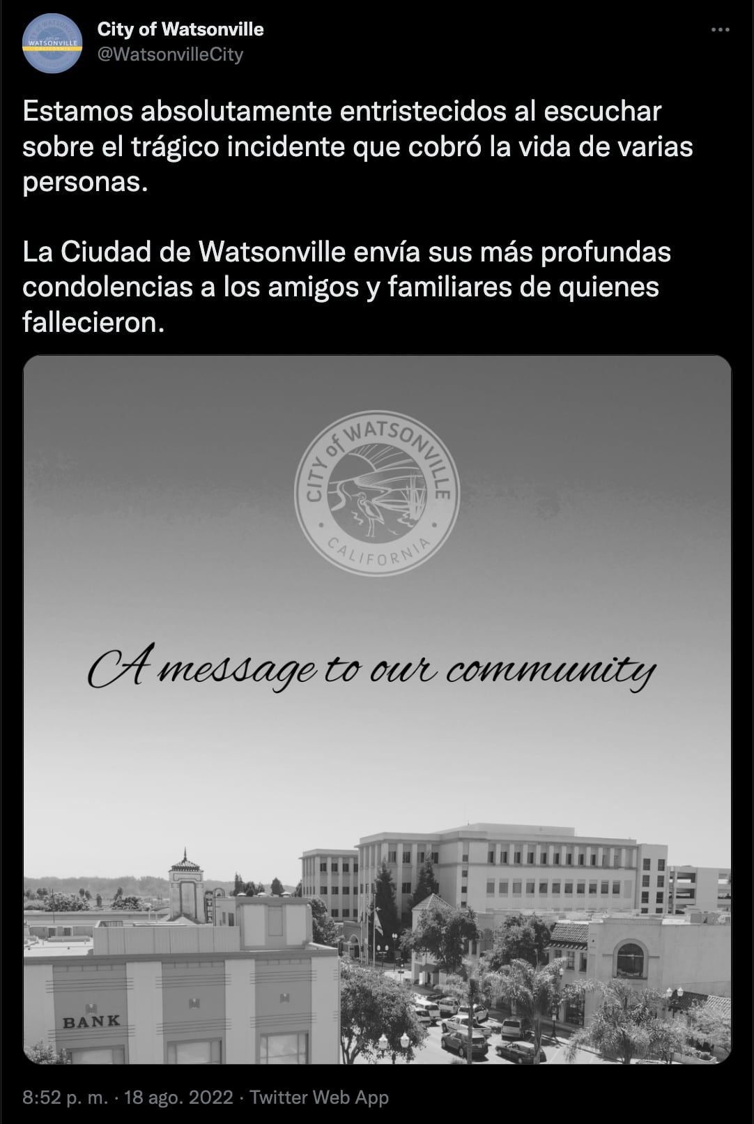VIDEO: Chocan dos avionetas en aeropuerto de Watsonville en Estados Unidos; reportan varios muertos