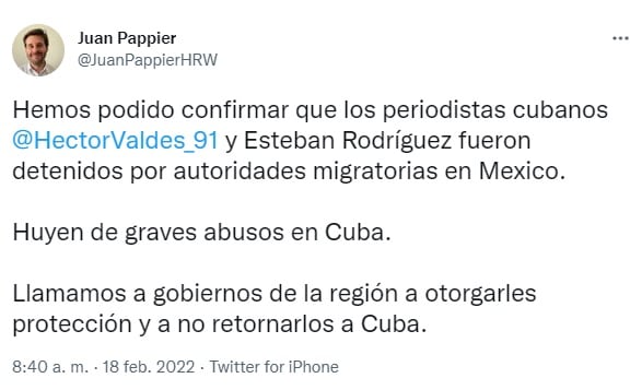 Piden protección a periodistas cubanos