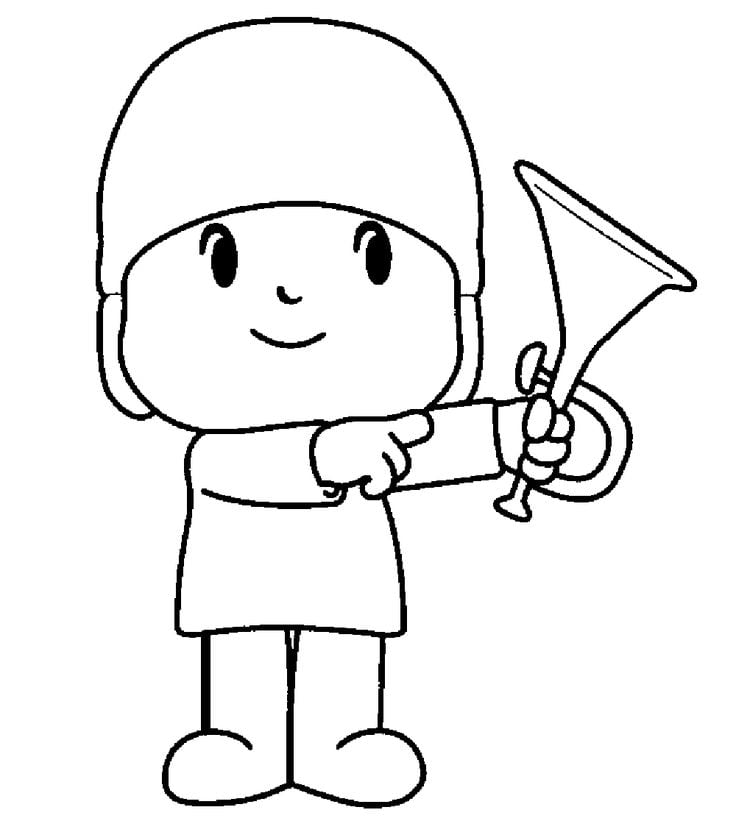 Dibujos de Pocoyó del Día del Padre para colorear