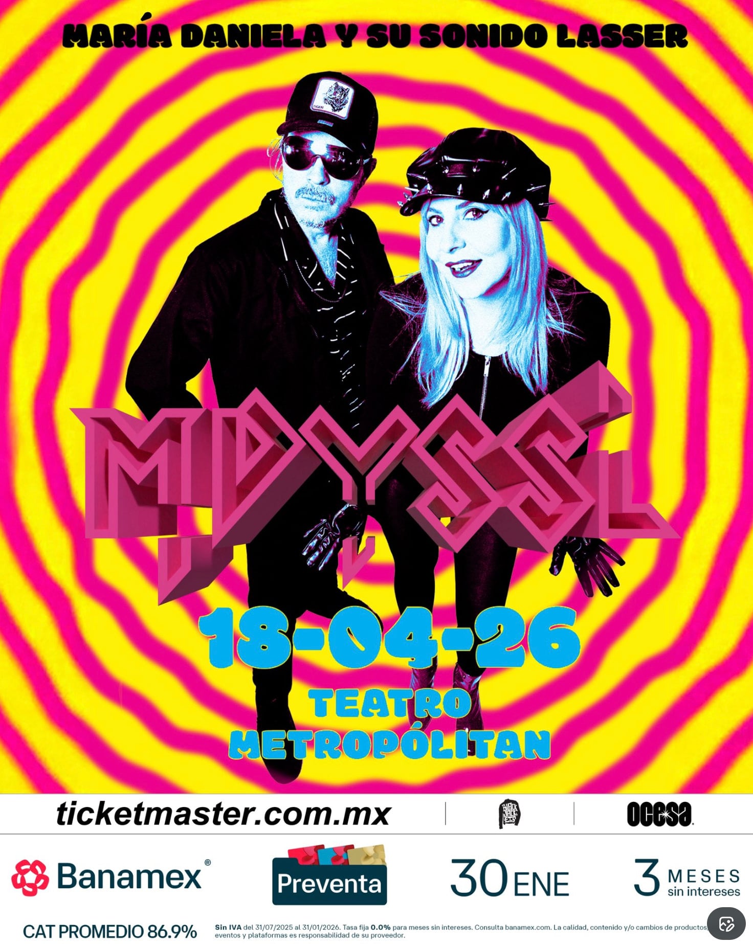 María Daniela y Su Sonido Lasser tendrá un concierto en el Teatro Metropólitan