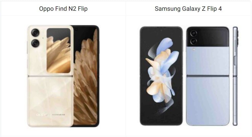 Oppo Find N2 Flip y Samsung Galaxy Z Flip 4