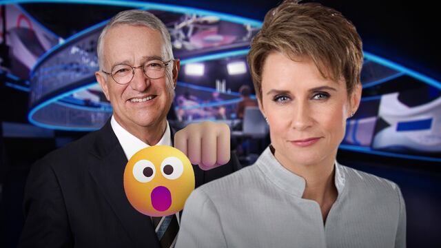 Ricardo Salinas Pliego y Denise Maerker