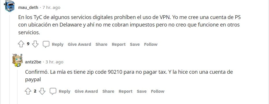 Comentarios de Reddit