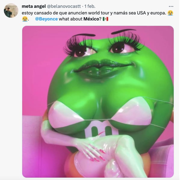 Beyoncé provoca memes porque su Renaissance Tour 2023 dejó en visto a México