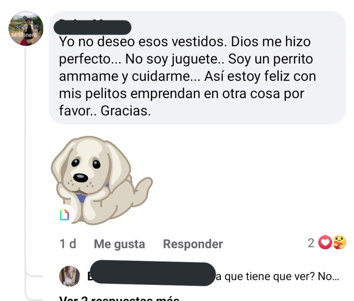 Críticas por vestir a su perro