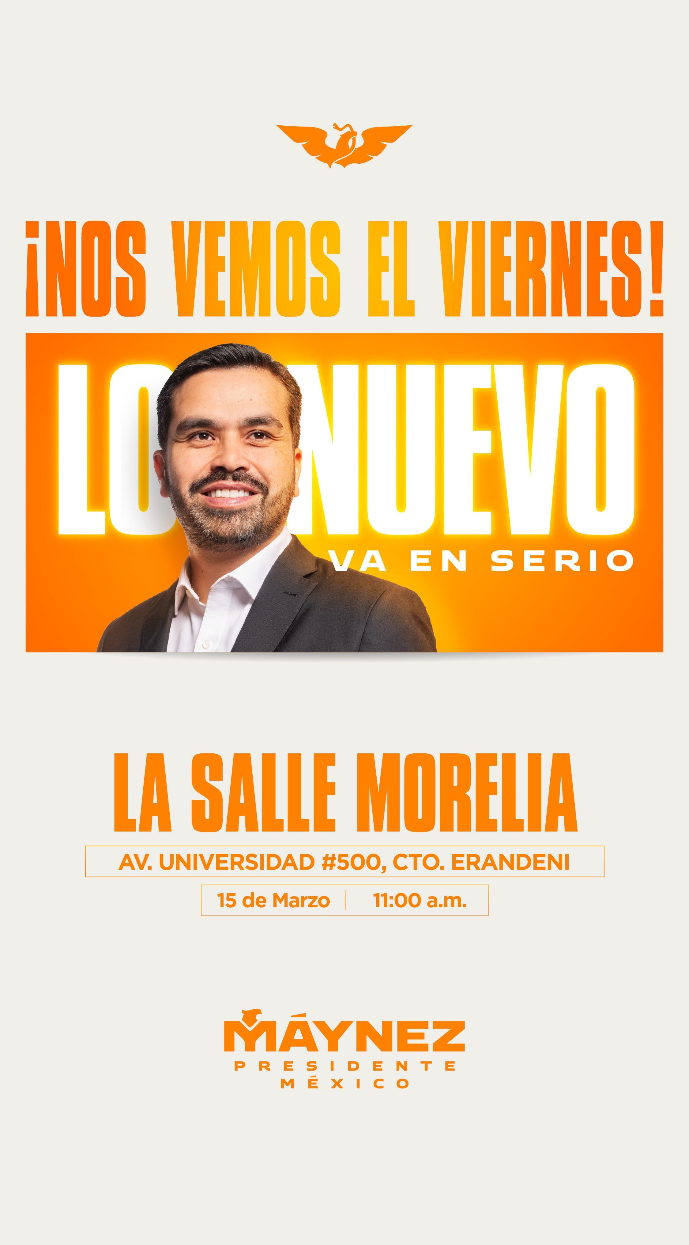 Jorge Álvarez Máynez estará en Morelia, Michoacán