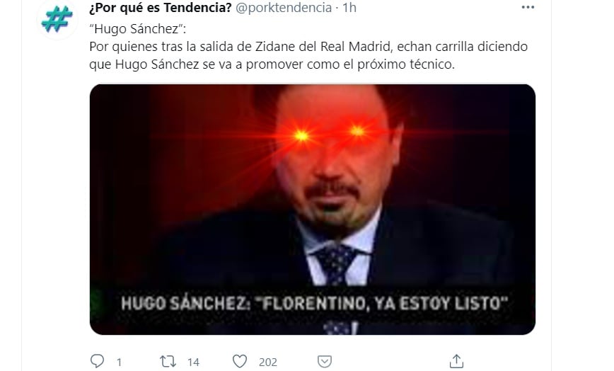 Vuelven tendencia a Hugo Sánchez
