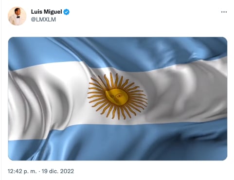 Luis Miguel felicita a Argentina
