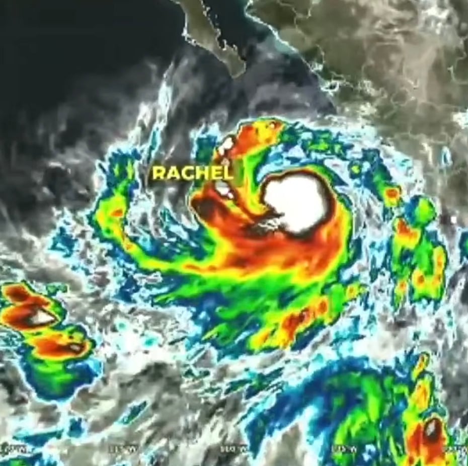 Huracán Rachel dejará 3 días de lluvias fuertes en México, advierte el SMN