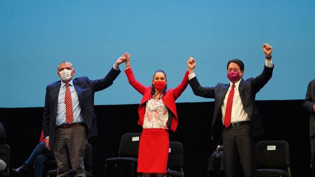 Claudia Sheinbaum con Mario Delgado